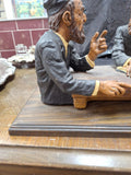 3 Rabbis Sculpture Judaica 17" X 8" X 8"
