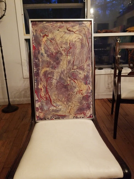 Mid century Modern Double sided  Abstract expressionist Painting