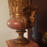 Antique French Bronze Figural Urn #93008