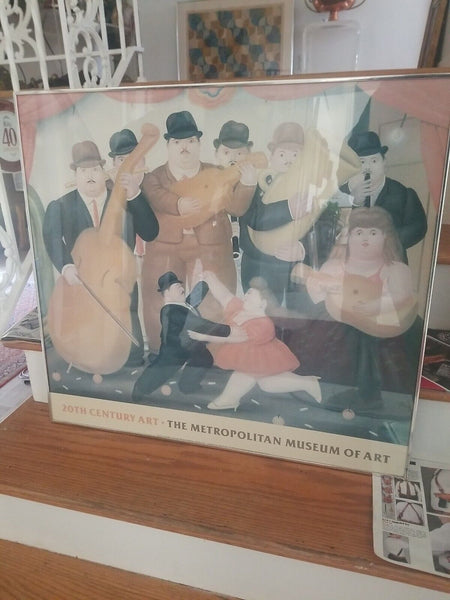 Vintage Poster Fernando Botero Fat Musicians Original Poster Night in Colombia