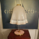 Mid century Modern Designer Venetian Handkerchief Lamp Pink