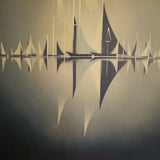 Mid century Modern Vintage Signed Abstract painting