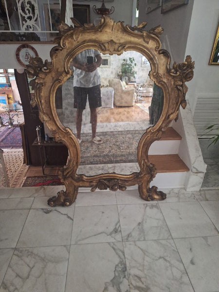 Large 18th Century Italian Mirror 56" X 42" #92008