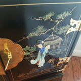 Chinese Black Lacquer Commode