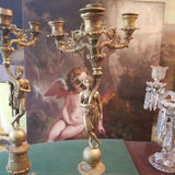 Pair Of Antique French Empire Gilt Bronze Candelabra