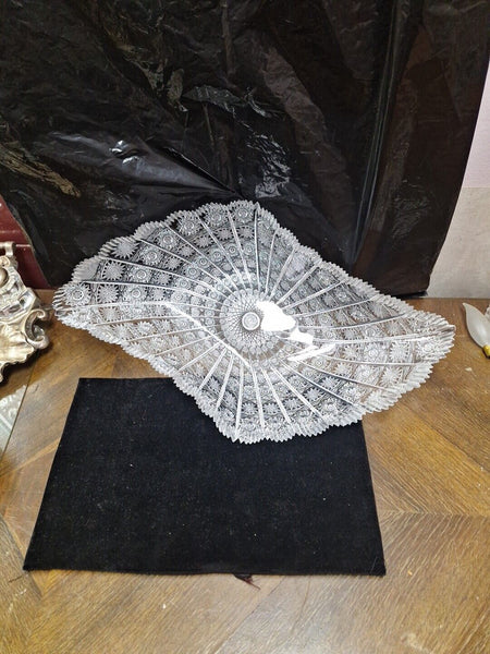 Bohemian Crystal Centerpiece 17.5" X 8.5"