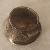 Antique Real Silver Perfume Bottle Cap