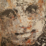 Mid century Modern Abstract Hand Painted Painting of Little Girl