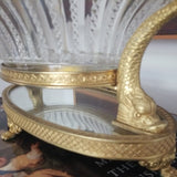 Antique Baccarat Crystal and Bronze Centerpiece