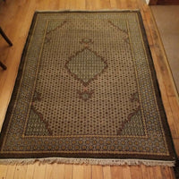 Antique Rare prada Green Oriental Rug