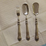 Antique Sterling Silver Set Of 3 Serving Set