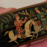 Vintage Asian Lacquer Hand Painted Pen Box