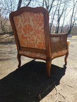 Vintage Regency Caned Fauteuil Designer Chair
