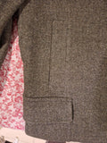 Fay Men's Tweed Wool Blend Jacket With Elbow Patches Made In Italy Size 42