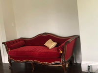 Bright Red Couch, Possibly Antique, Very Good Condition