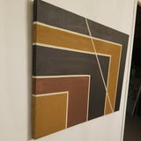 Mid Century Modern Abstract Frank Stella Style Painting
