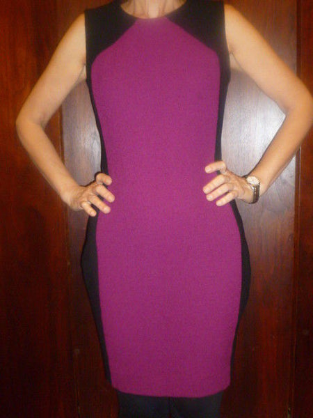 Lady's Pink Raoul Size 2 Dress with Exterior Pink Section Being 100% Wool - Diamonds Sapphires Rubies Emeralds