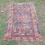 antique caucasian rug NEEDS RESTORATION! #91008