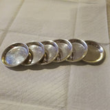 Set Of 6 Sterling Silver Cartier Small Plates
