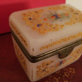 Antique Opaline Bohemian Jewelry Box Casket