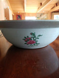 200 Year old Antique Chinese Porcelain Large Bowl - Diamonds Sapphires Rubies Emeralds