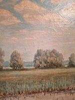 Antique Russian Signed Painting Impressionist Clouds