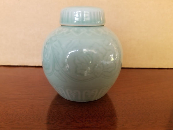 A Vintage Chinese Porcelain Celadon Glazed with Green Jade - Diamonds Sapphires Rubies Emeralds