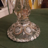 Antique Baccarat Crystal Enamel Candleabra Palace Pair #920008