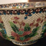 Antique Chinese Plique a Jour Cloisonne Bowl