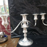 Antique Pair Of Candelabra 3 Candle Silver by S. Kirk & Son