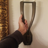 Pair Of Modernist Bronze Patinated Designer Sconces