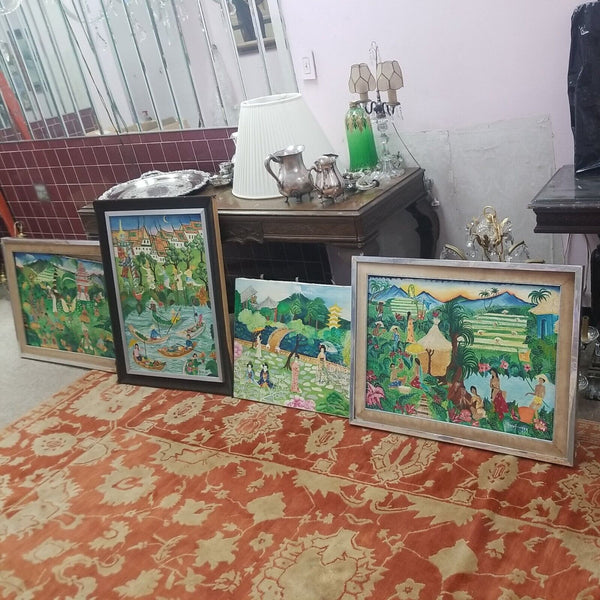 Set Of 4 Oil Paintings