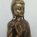 Antique Asian Sculpture Deity Patinated Signed