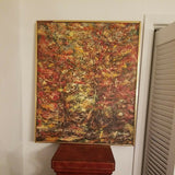 Mid Century Modern Abstract Painting Signed Titled