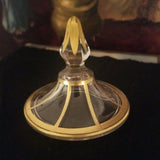 Antique Baccarat Crystal Cover Top Gilt Gold #958