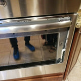 GE Profile 30"  Double Wall Oven Model #:PT9550SFSS FOR PARTS SHATTERED!!!