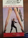 FOR YOUR EYES ONLY - VHS - Roger Moore - Used - Diamonds Sapphires Rubies Emeralds