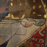 Mid century Modern Picasso Inspired Cubist Nude "Dancing" by Qin #910008