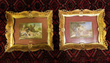 Pair of Framed Artwork by  Francois Boucher: Le Berger Endormie and Musette