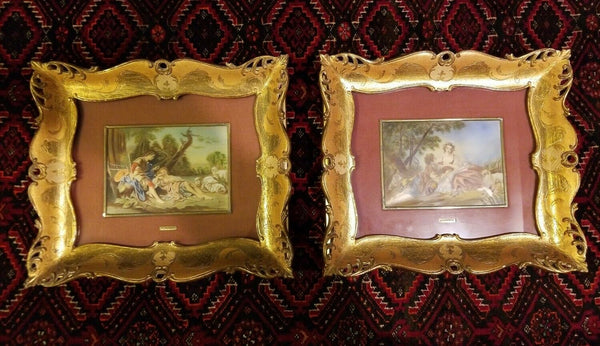 Pair of Framed Artwork by  Francois Boucher: Le Berger Endormie and Musette