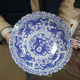 Japanese Porcelain Bowl blue and white 1950's #91408