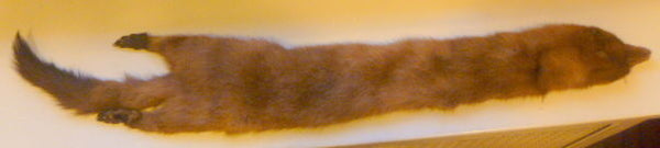 Handmade Solid Brown Mink Fur Scarf - Diamonds Sapphires Rubies Emeralds