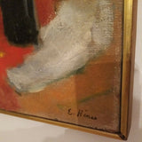1950's Original Abstract Painting by E. Hines