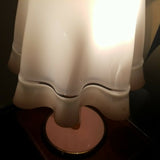 Mid century Modern Designer Venetian Handkerchief Lamp Pink