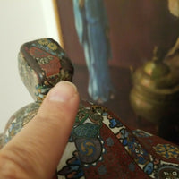 Antique Large Oriental Enamel Chinese Urn