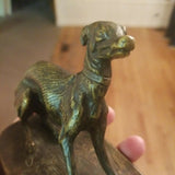 Antique Bronze Recumbent Dog PJ Mene Original