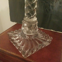 Antique Baccarat Iconic Swirl Pattern Crystal Lamp