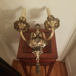 Antique E F Caldwell Silvered Bronze Sconce