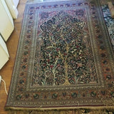 Antique Oriental Rug Early 20th Century with Gold Thread Foundation Very Fine