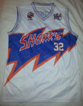 Jimmer Fredette Shanghai Sharks CBA Basketball Jersey White, Size Small - Diamonds Sapphires Rubies Emeralds